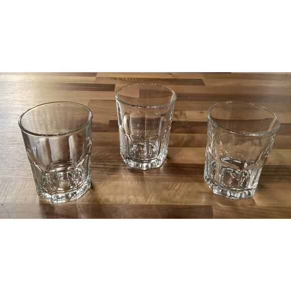 Set of 3 Libbey Gibraltar Heavy Glass Tumblers 4” - Picture 4 of 9